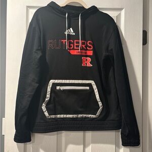 Adidas Rutgers Lacrosse Black Hoodie